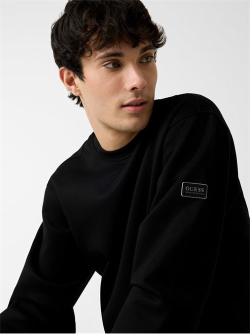 Felpa in scuba GUESS | M6RQ03KD132/JBLK